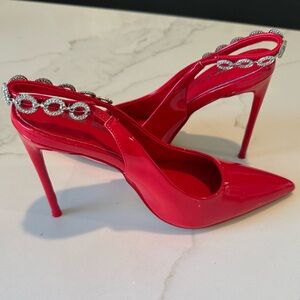 Red Stiletto Pointed-Toe Pumps (size 9) Brand New!
